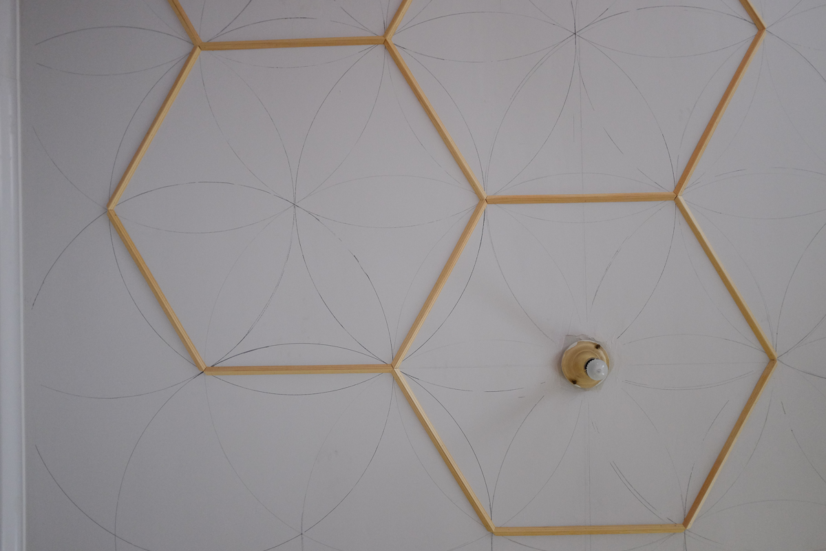Hexagonal ceiling molding