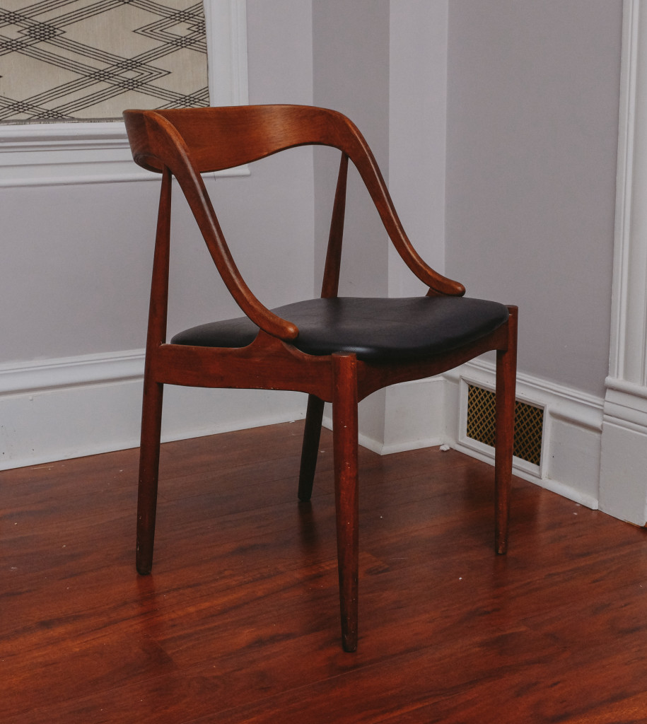 mid century, johannes andersen, mcm, side chair, dining chair, reupholstery